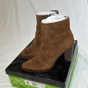 Sam Edelman Blake Bootie in Woodland Brown Suede, size 8